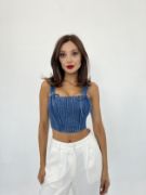 6987 KOT BLUZ-MAVİ resmi